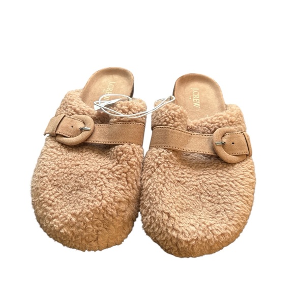 J Crew Sherpa Buckle clog slippers - Picture 2 of 13